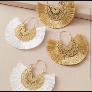 Jewelry - Boho Chic Tassel fringe fan earrings set Jewelry - Boho Chic Tassel fringe fan earrings set